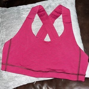 Lululemon All Sport BraHyper Stripe Bordeaux Drama Bumble Berry